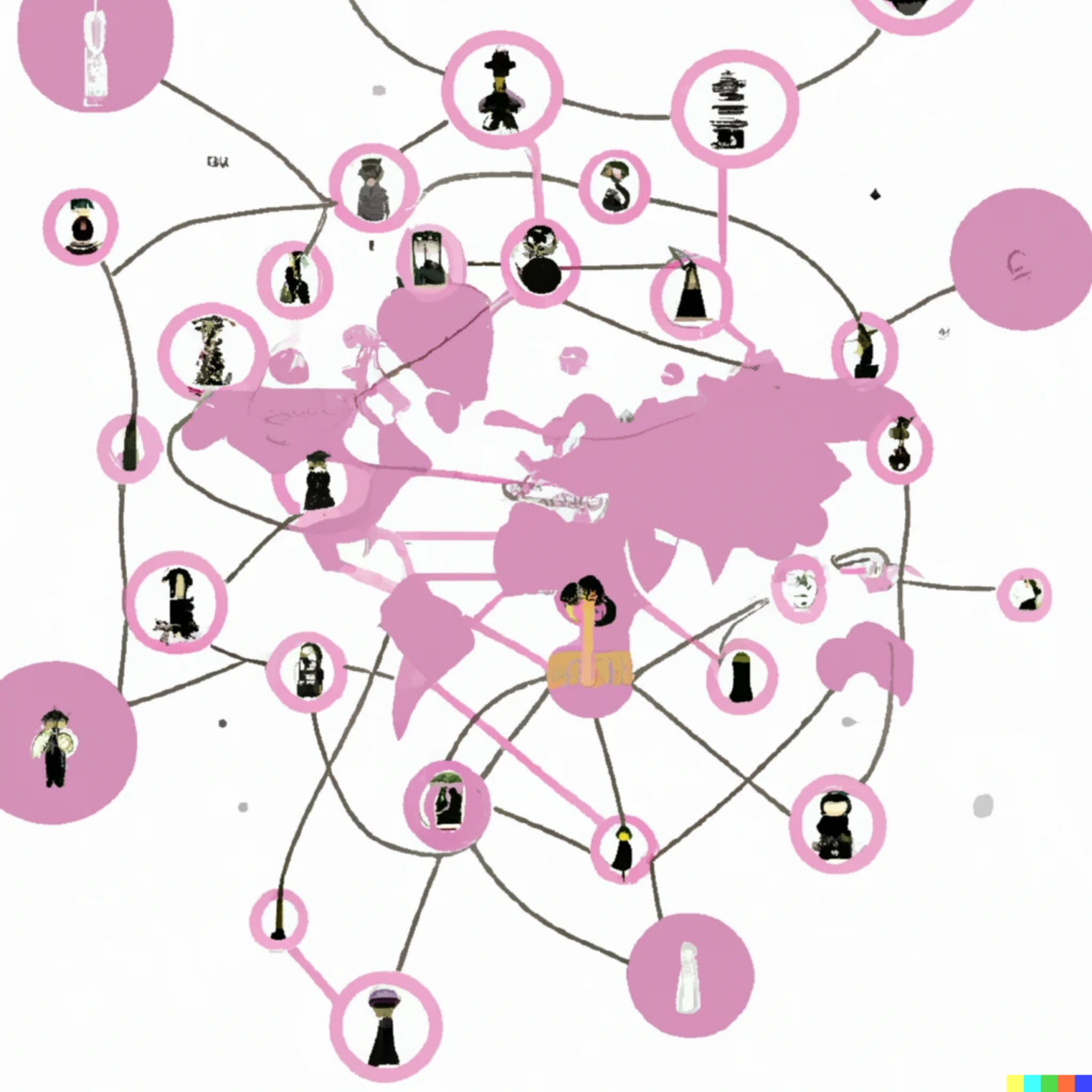 Raumkonflikte? Auf Airbnb werden Orte zu einem globalen Netzwerk verknüpft, das über die Grenzen administrativer Territorien hinausgeht (Quelle: DALLE2).